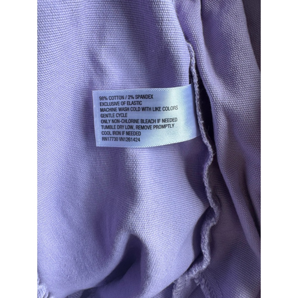 Wild Fable Womens Purple Smocked Waist Raw Hem Shorts Lavender Cotton Twill Sz L - Picture 4 of 8